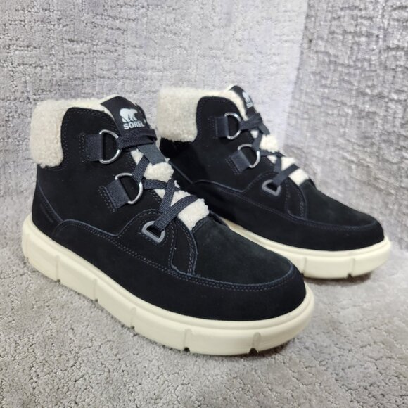 Sorel Explorer III NW Women's Size 8.5 US Black Suede Waterproof Winter Boots - Picture 6 of 12
